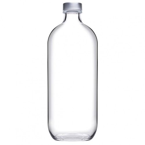 Fles Iconic 1,1 liter (incl. zilveren dop) bedrukken